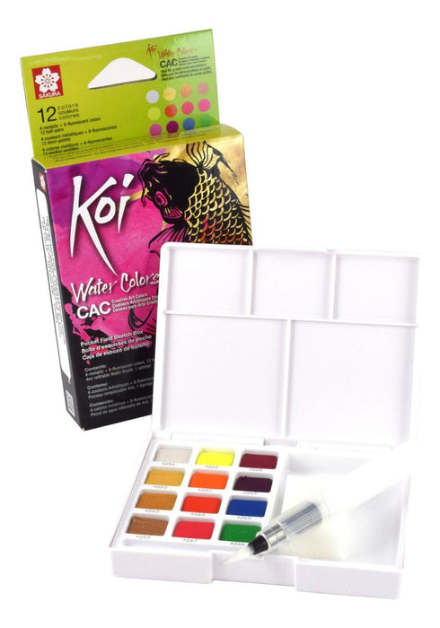 SAKURA - Koi Water Colors Sketch 12 Pastillas