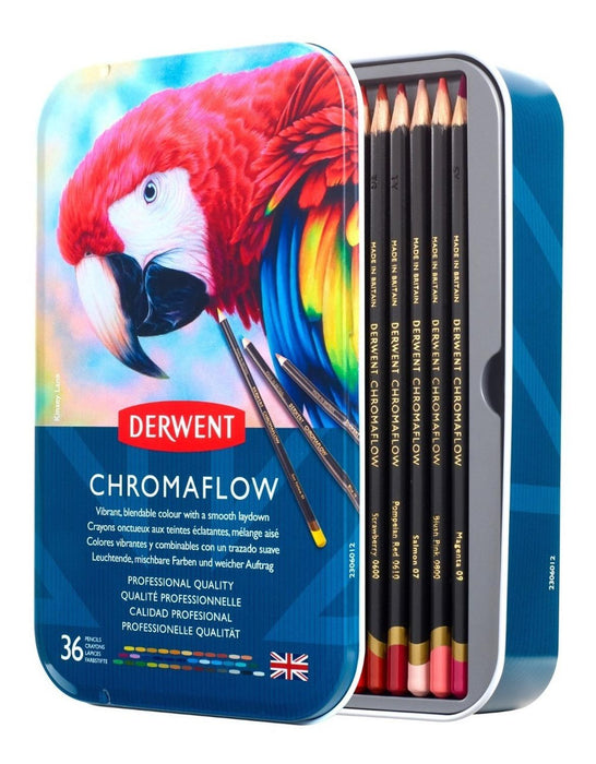 DERWENT - SET LÁPICES CHROMAFLOW BASE CERA 36 UNIDADES