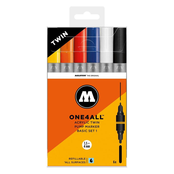Molotow - ONE4ALLTM ACRYLIC TWIN BASIC SET 1.5-4MM