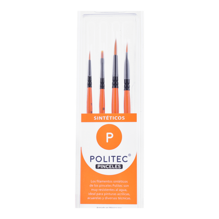 SET DE 4 PINCELES POLITEC EFECTOS ESPECIALES