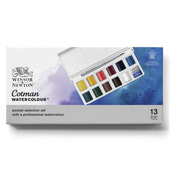 WINSOR AND NEWTON - COTMAN WATERCOLOUR SKETCHERS CAJA DE ACUARELA CON 12 MEDIAS PASTILLAS WINSOR AND NEWTON - COTMAN WATERCOLOUR SKETCHERS CAJA DE ACUARELA CON 12 MEDIAS PASTILLAS
