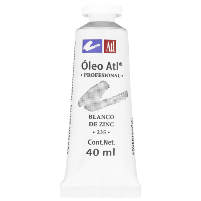 Pintura Óleo blanco ZINC ATL 40ml 40ml / Blanco Zinc | #fafafa | opaco | cremoso | brillante