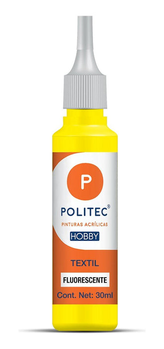 PINTURA TEXTIL FLUOR #501 30ml AMARILLO