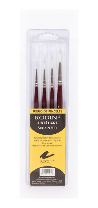 JUEGO DE PINCEL RODIN SINTETICOS C/4 PZS