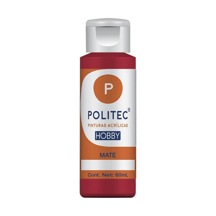 ACRILICO POLITEC HOBBY MATE ROJO TOLUIDINO #309 60 ML