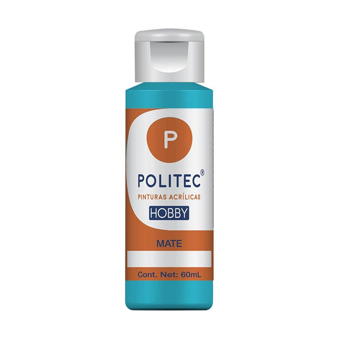 ACRILICO POLITEC HOBBY MATE TURQUESA #324 60 ML