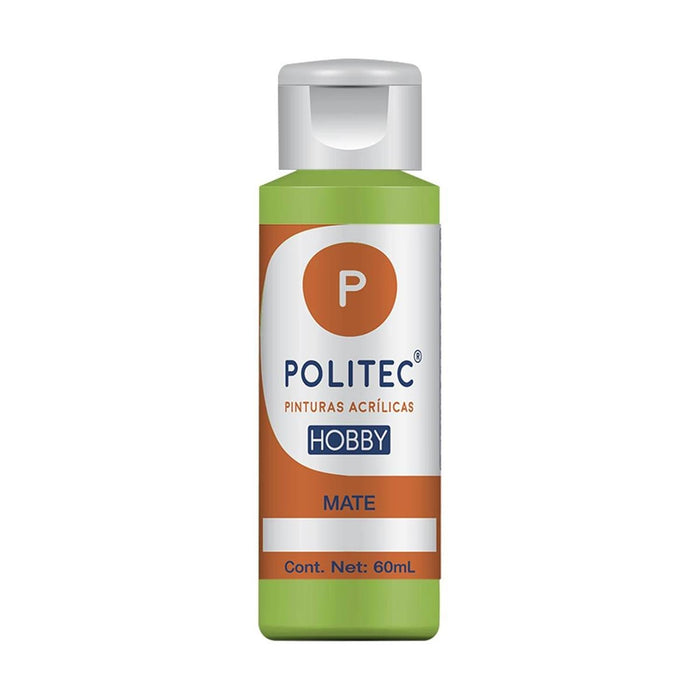 ACRILICO POLITEC HOBBY MATE VERDE LIMON #345 60 ML