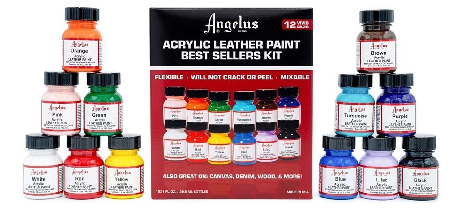 Set Pintura Acrílica Angelus Best Sellers Kit - Box 12 colores
