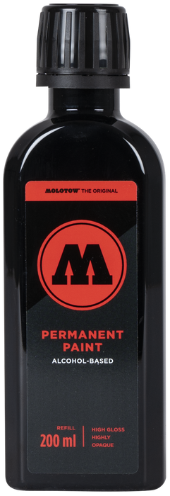 Tinta Permanent paint Signal Black 200ml - Molotow