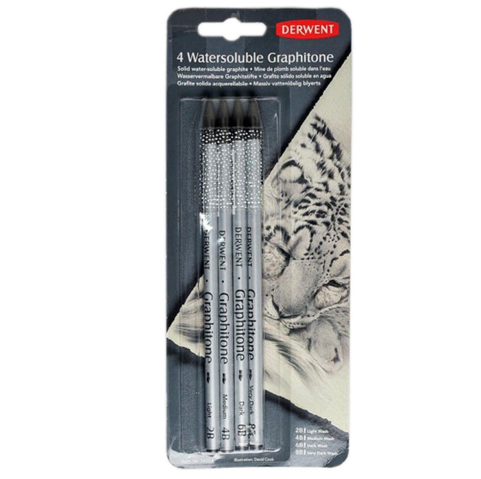 Derwent - Caja Watersoluble Sketching Pencils 4 Unidades