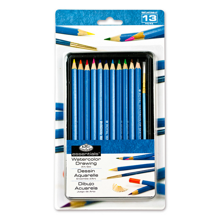 Set metal acuarela 24 medias past.+1pincel+paleta Aquafine