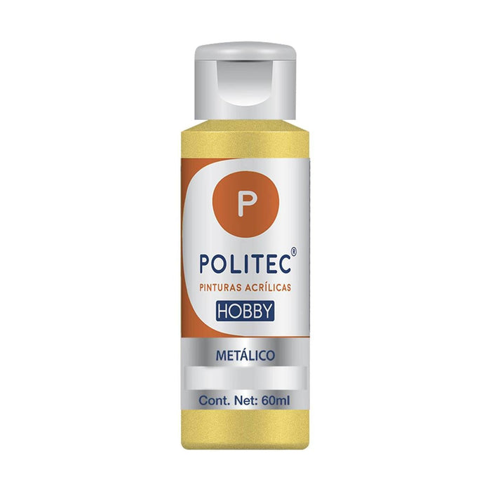 ACRILICO POLITEC HOBBY METALICO ORO #700 60 ML
