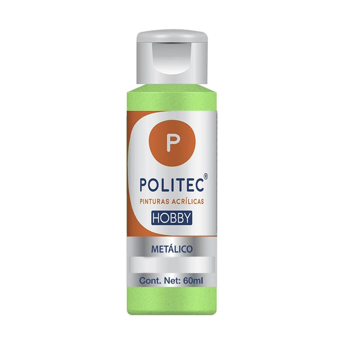 ACRILICO POLITEC HOBBY METALICO PLATA #701 60 ML