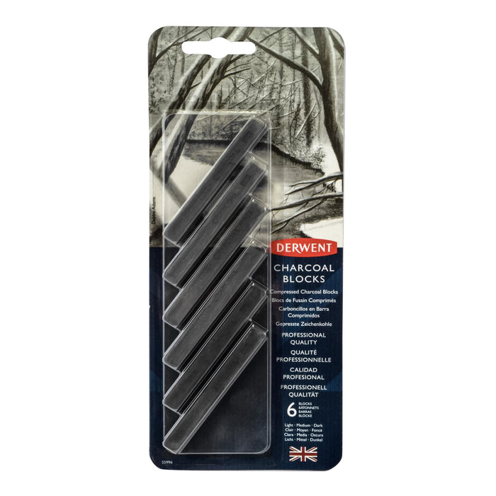 Derwent - Set Compressed Charcoal 6 Unidades