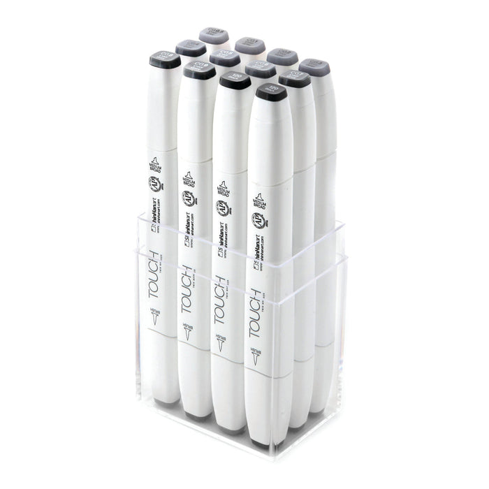Set blue-green-grey con 12 rotuladores TOUCH Twin Brush
