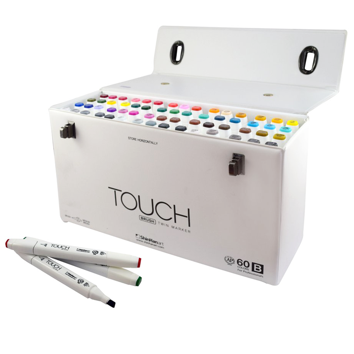 Set maletín "A" con 60 Rotuladores TOUCH Twin Brush