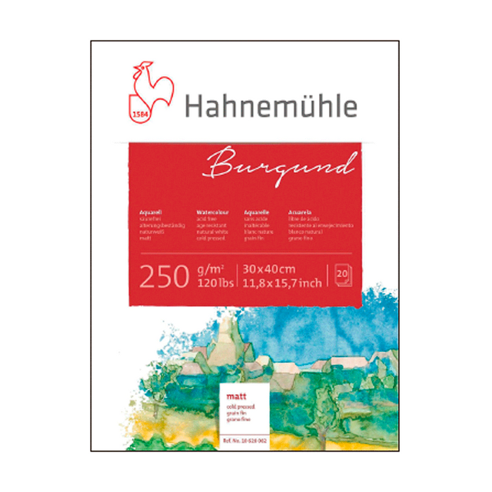 Hahnemühle acuarela Burgund 250gsm(mate)