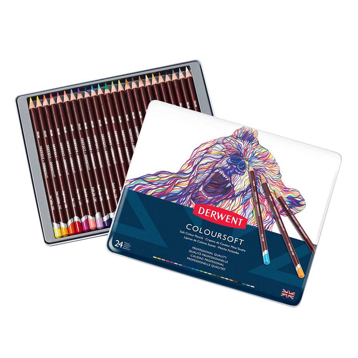 Derwent - Caja Coloursoft Base Cera 24 Unidades