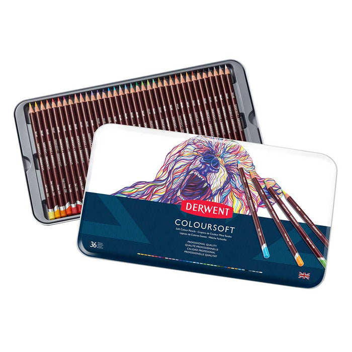 Derwent - Caja Coloursoft Pencils 36 Unidades