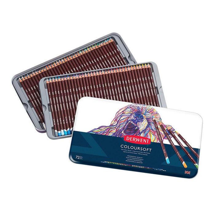 Derwent - Caja Coloursoft Base Cera 72 Unidades