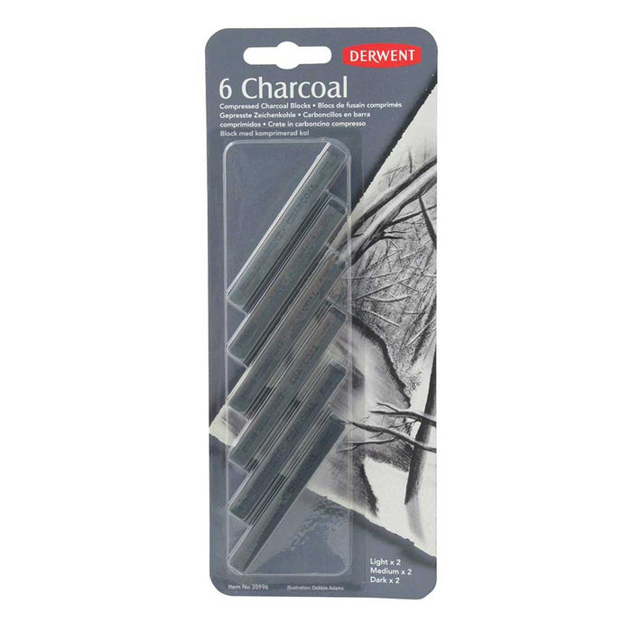 Derwent - Set Compressed Charcoal 6 Unidades