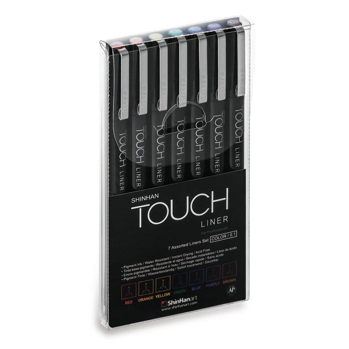 Set con 7 calibrados Touch Liner 0.1mm colores variados