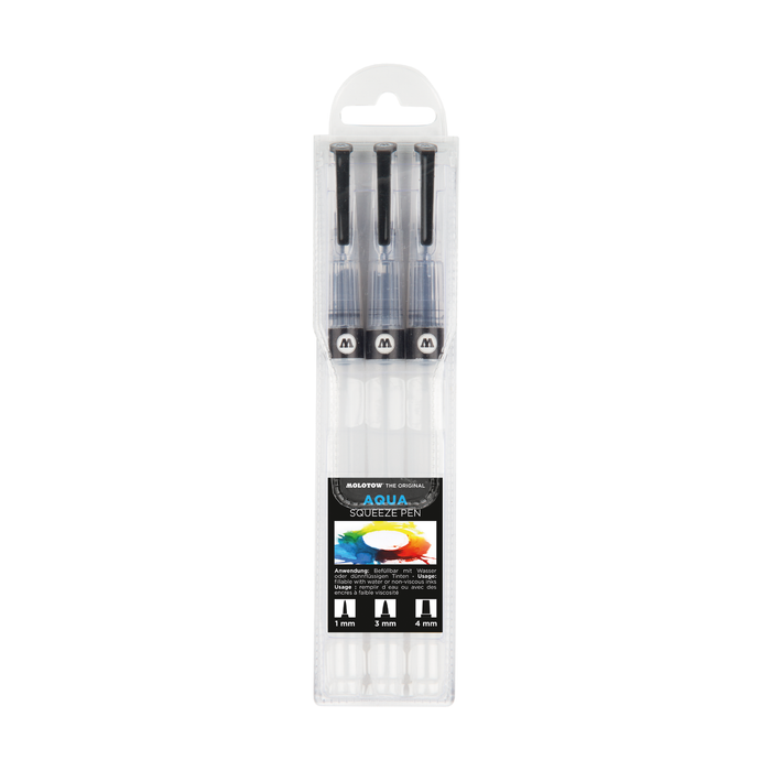 Molotow -  AQUA Squeeze Pen Set Pincel con Deposito Basic Set 1