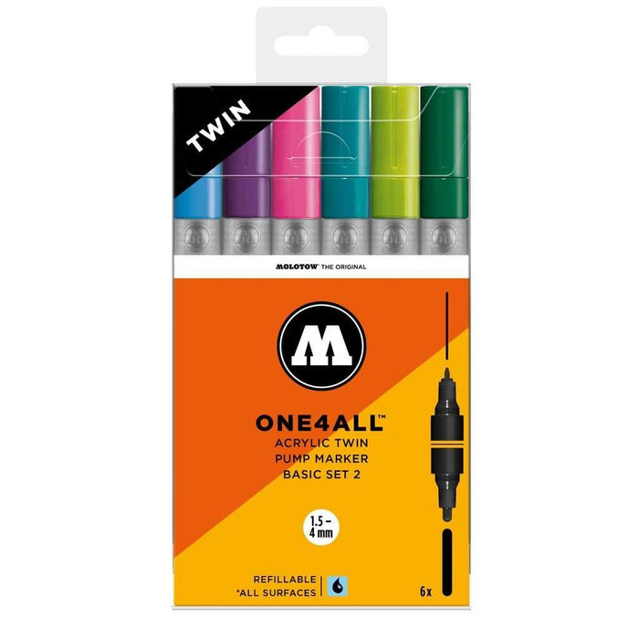 Molotow - ONE4ALLTM ACRYLIC TWIN BASIC SET 2 1.5-4MM