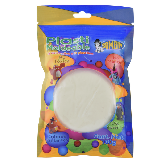 PLASTI MOLDEABLE BOMBIN 100 GR BLANCO