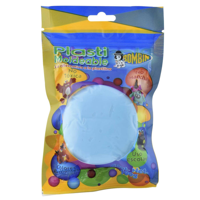 PLASTI MOLDEABLE BOMBIN 100 GR AZUL