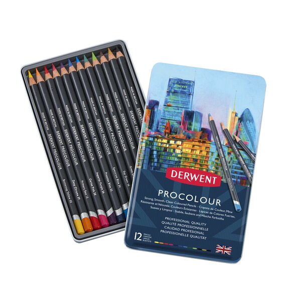 Derwent - Caja Procolour Base Cera 12 Unidades