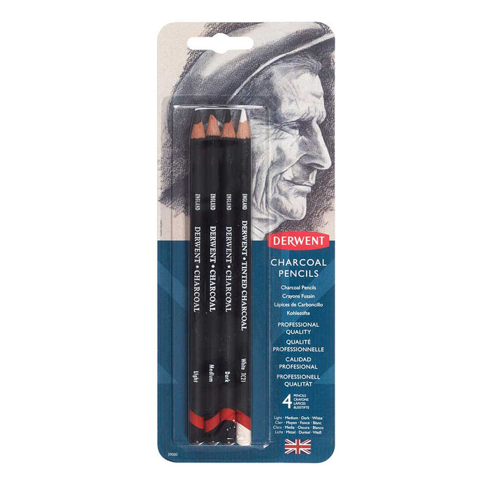 Derwent - Set Charcoal Pencils 4 unidades