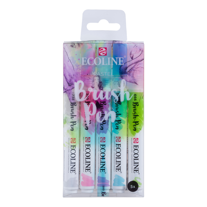 Royal Talens - Set Rotulador Acuarela Ecoline Brush Pen Primario No1 5 unidades