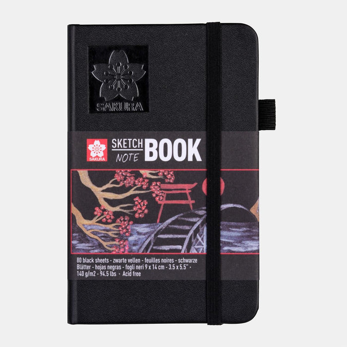 SAKURA SKETCH BOOK NEGRO 9x14CM 140G RETRATO 80HJS