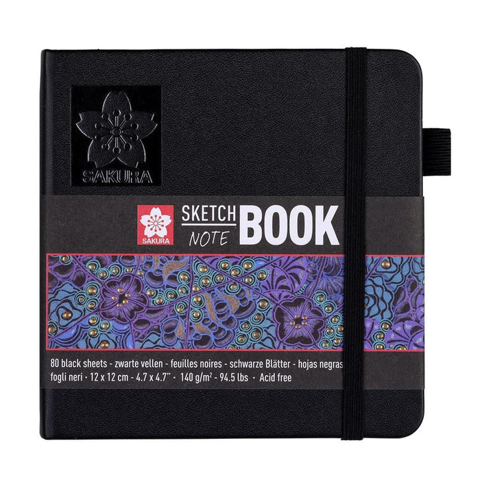 SAKURA SKETCH BOOK NEGRO 12x12CM 140G PAISAJE 80HJS