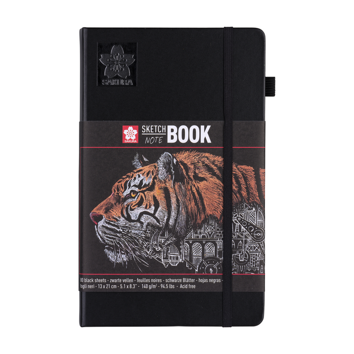 SAKURA SKETCH BOOK NEGRO 13x21CM 140G RETRATO 80HJS
