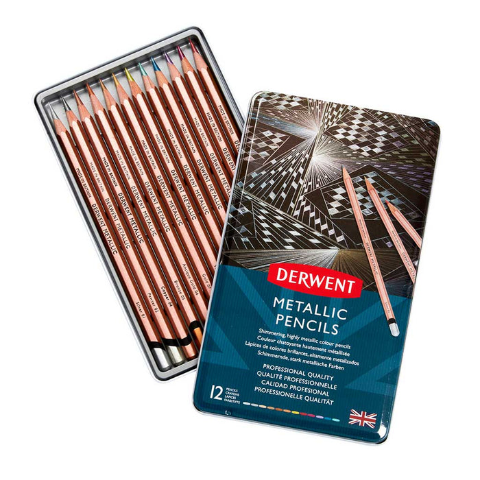 Derwent - Caja Metallic Pencil 12 Unidades