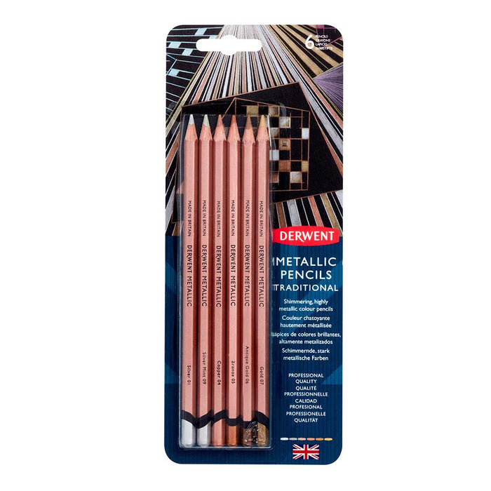 Derwent - Caja Metallic Pencil 6 Unidades