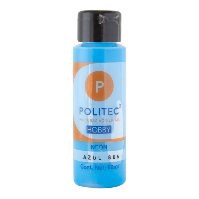 ACRILICO POLITEC HOBBY NEON AMARILLO #801 60 ML