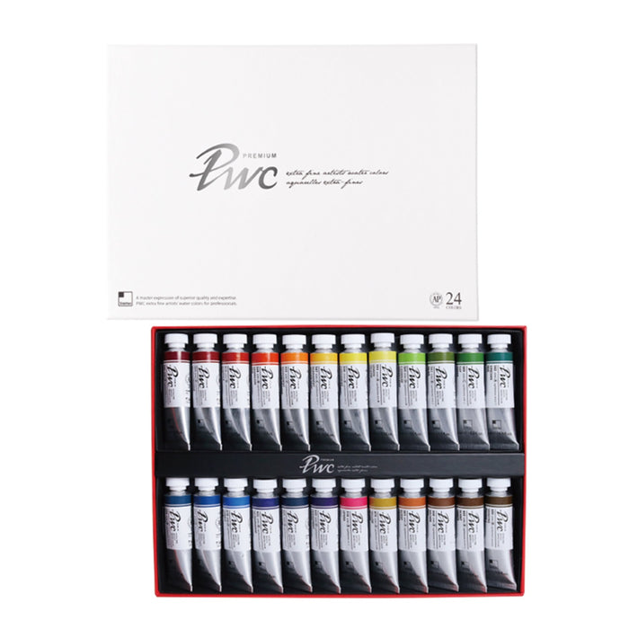 ShinHan - Set De Acuarela Extra Fina PWC con 24 Tubos de 15ml