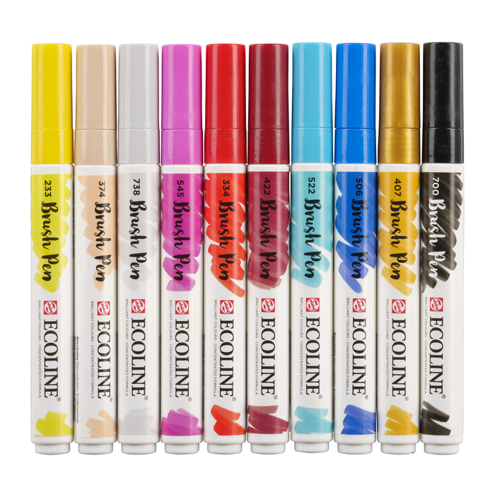 Royal Talens - Set Rotulador Acuarela Ecoline Brush Pen Moda 10 unidades
