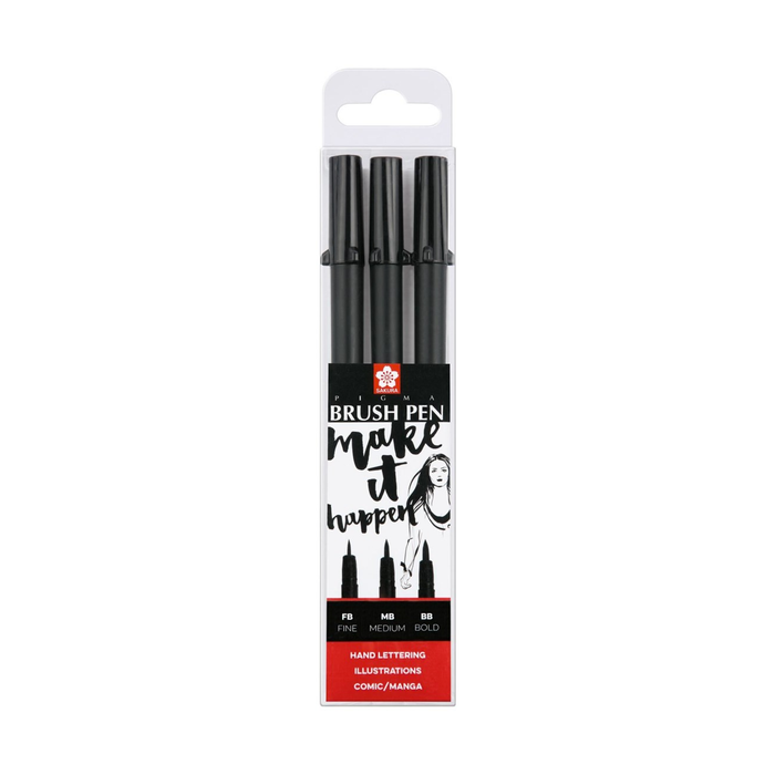 SAKURA - Pigma Brush Pen Estuche 3 Unidades