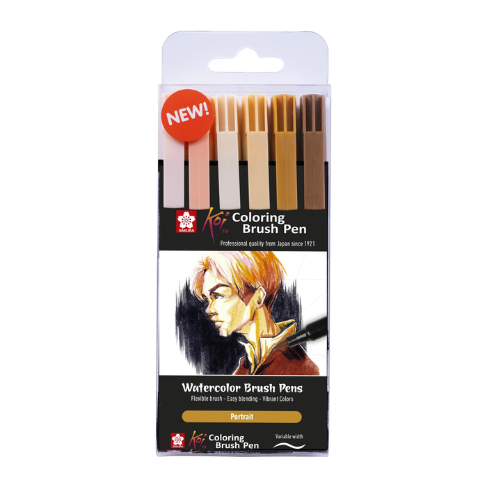 SAKURA - Koi Color Brush Retrato 6 Unidades