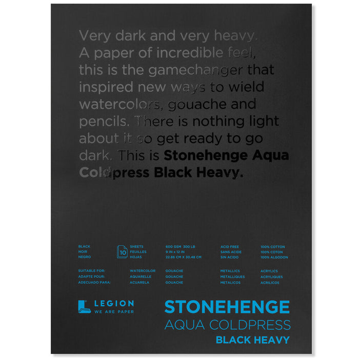 Stonehenge Aqua CP Block 25.4 x 35.5 cm  600gr Black