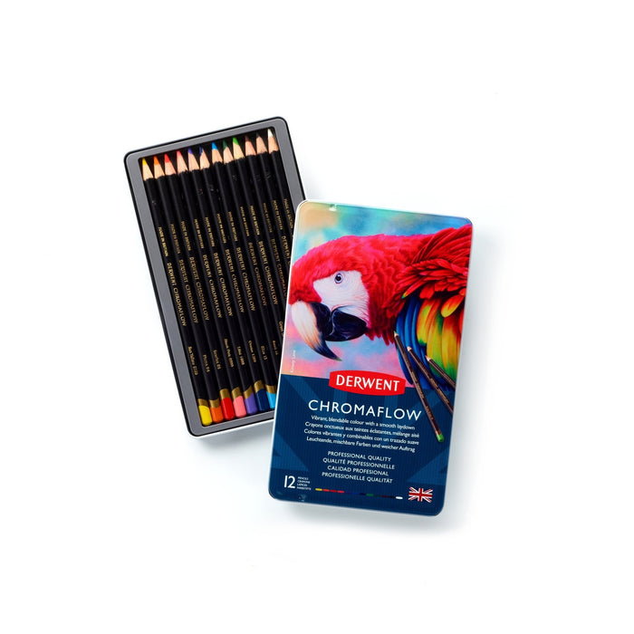 DERWENT - SET LÁPICES CHROMAFLOW BASE CERA 12 UNIDADES