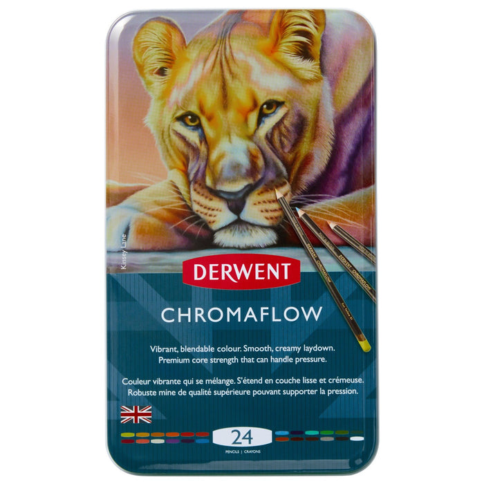DERWENT - SET LÁPICES CHROMAFLOW BASE CERA 24 UNIDADES