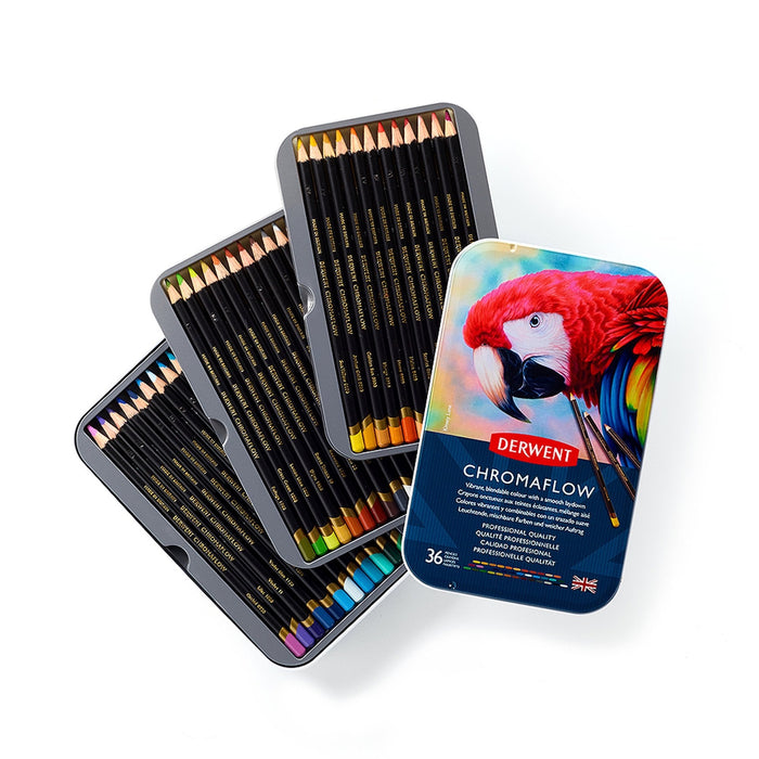 DERWENT - SET LÁPICES CHROMAFLOW BASE CERA 36 UNIDADES
