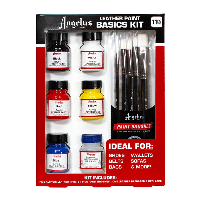 Set Pintura Cuero Angelus Basics Kit - Box 7pcs
