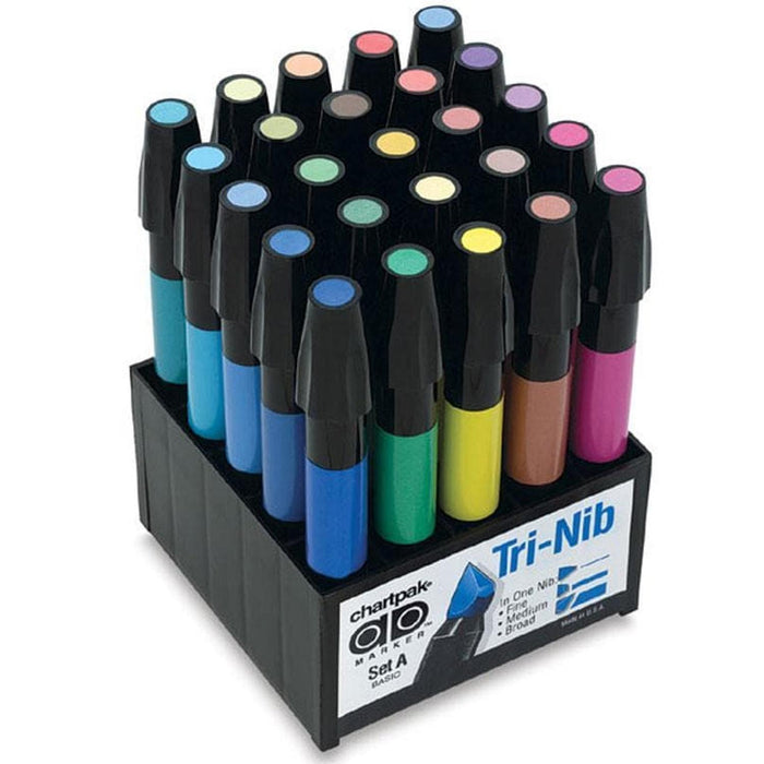 CHARTPAK - AD MARKERS SET BASIC 12 ROTULADORES