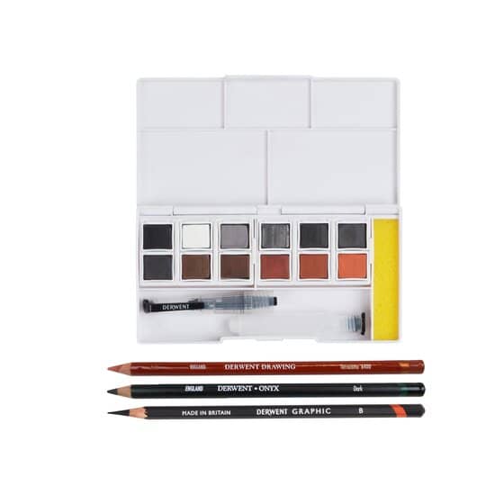 Set de Pinturas de Tonos Naturales y Sombras Derwent